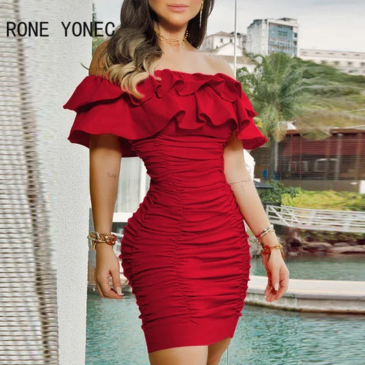 Women’s Elegant Off-Shoulder Mini Party Dress