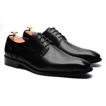 Men’s Blue Leather Derby Shoes for Wedding & Business Wear