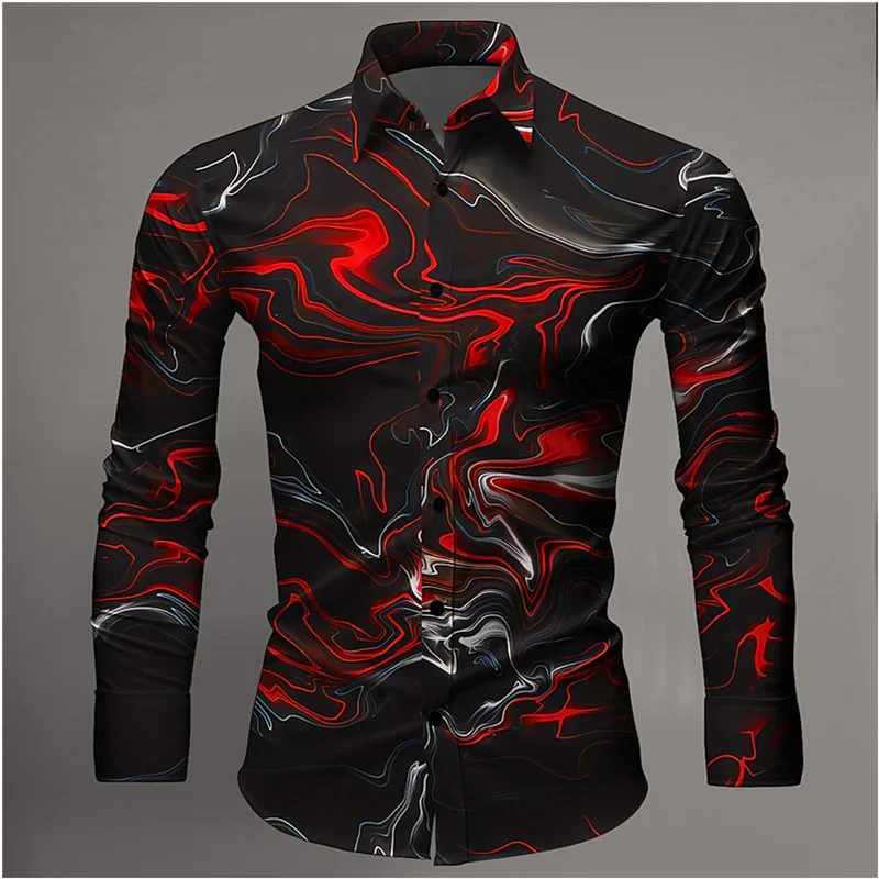 Men’s 3D Lightning Long Sleeve Shirt