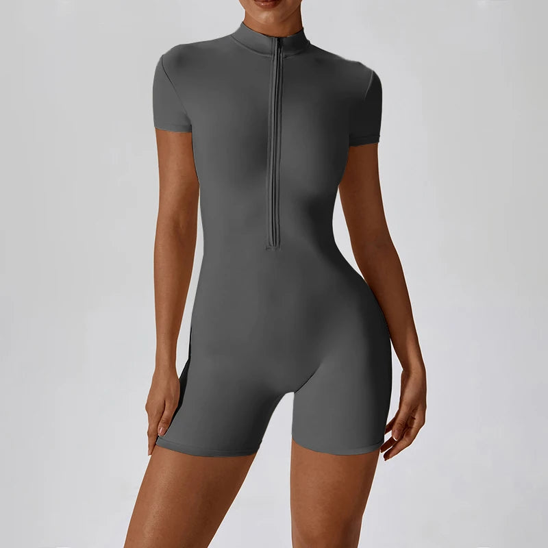 Women’s Luxury Zipper Sports Jumpsuit
