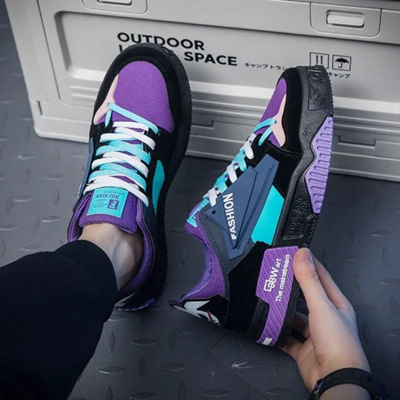 Fashion Sneakers  Skateboard Shoes Outdoor Casual Running Shoes for Men Lace-up Platform Tenis Shoes Zapatillas Hombre