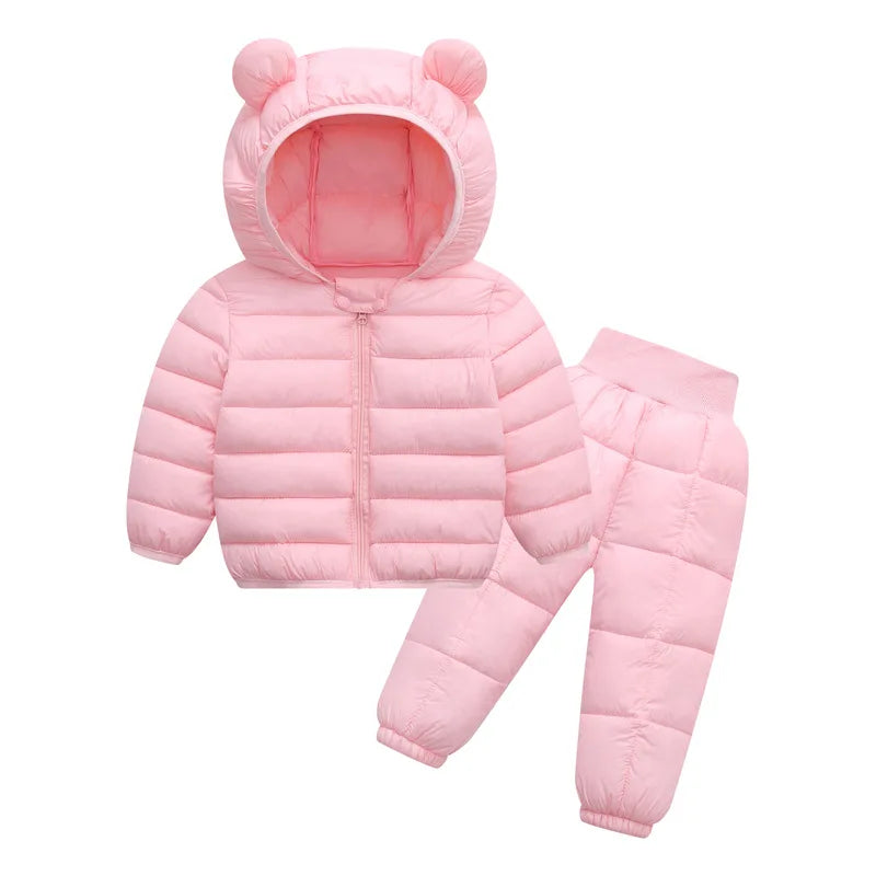 Children’s Thick Hooded Snowsuit for Winter