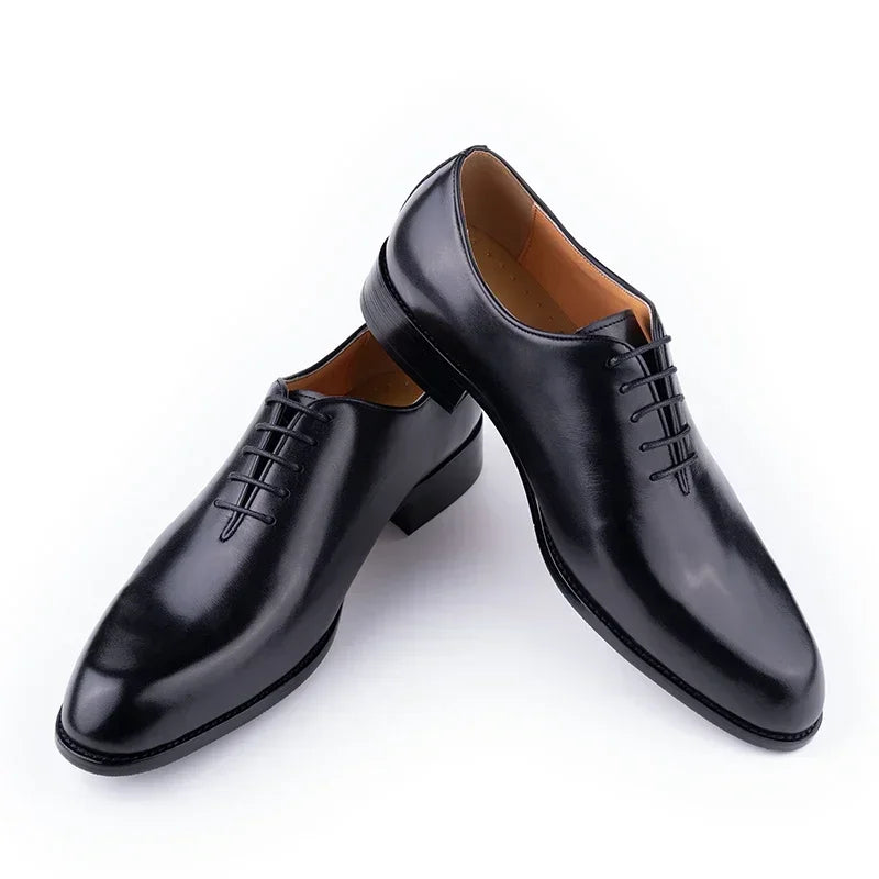 Men’s Coffee Tanned Polished Leather Shoes