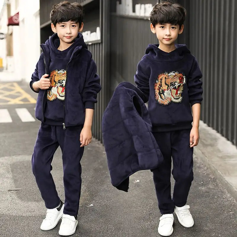 Stylish Thickened Winter Suit for Boys