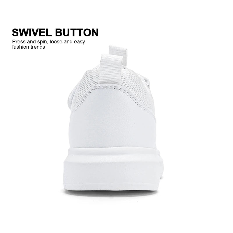 Kids' Easy-Clean Black & White Board Shoes