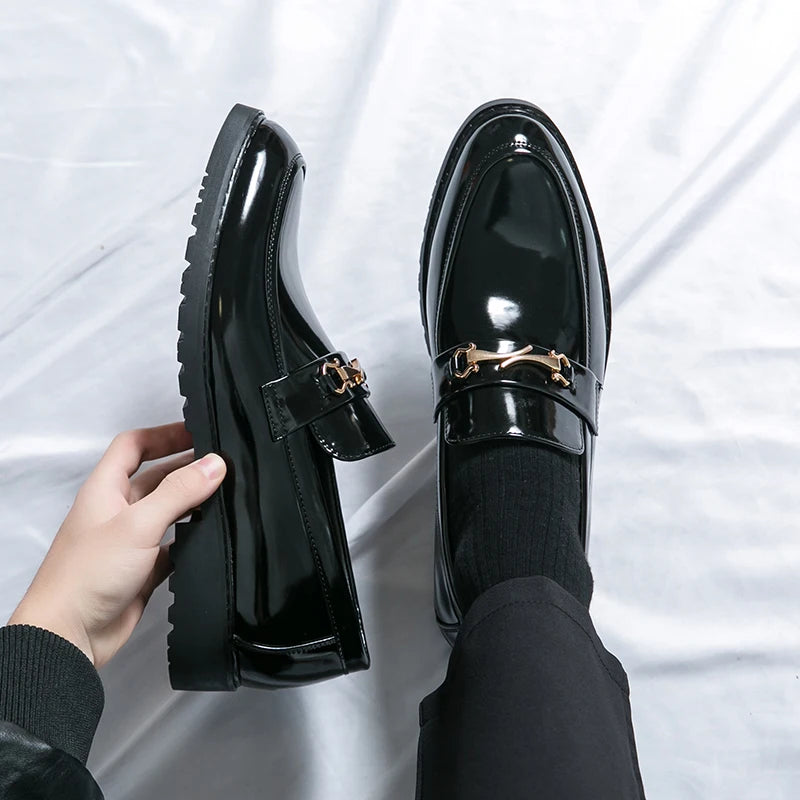 Men’s Handmade Brown Leather  Derby Loafers