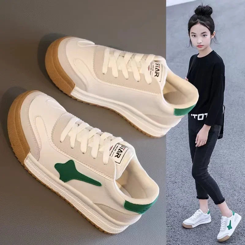 Kids' White Fashion Board Shoes