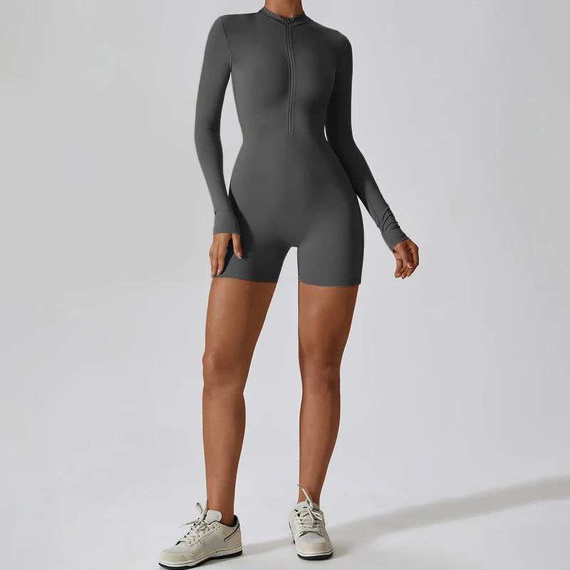 Women’s Luxury Zipper Sports Jumpsuit