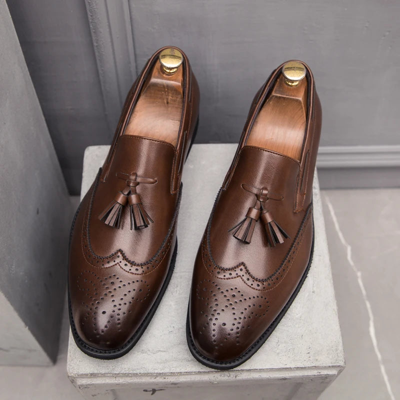 Men’s Premium Tassel Leather Loafers