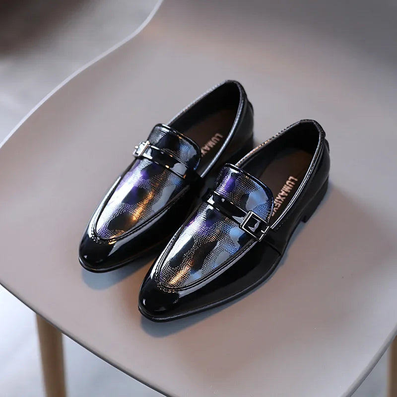 Boys' British-Style Leather Loafers