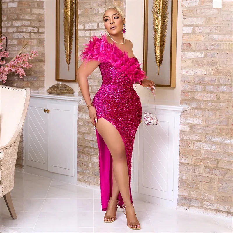 High-Fashion One-Shoulder Long Dress for Women