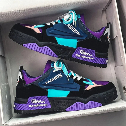 Fashion Sneakers  Skateboard Shoes Outdoor Casual Running Shoes for Men Lace-up Platform Tenis Shoes Zapatillas Hombre