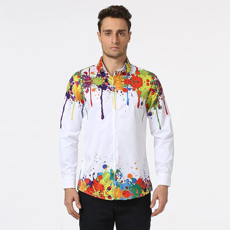 Premium 3D Print Slim Shirt for Men