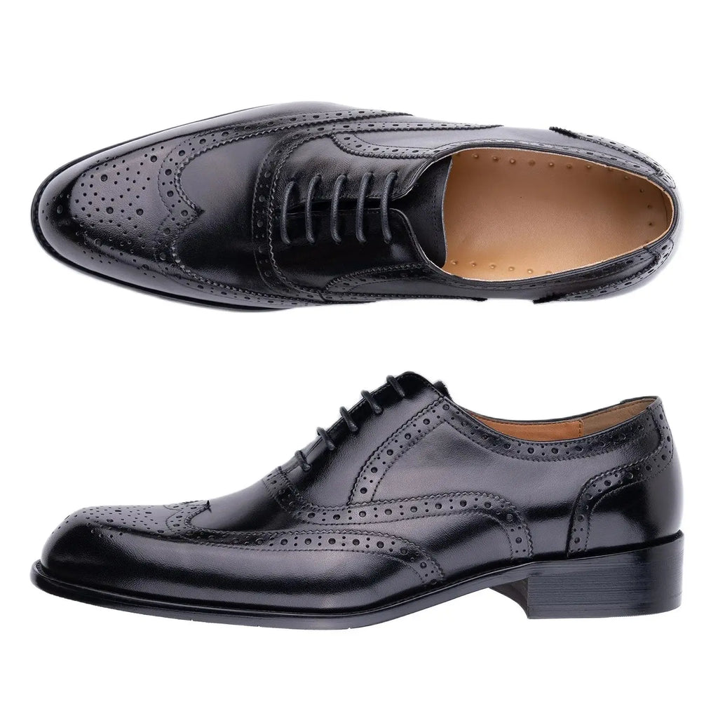 Purple Leather Oxford Shoes for Men