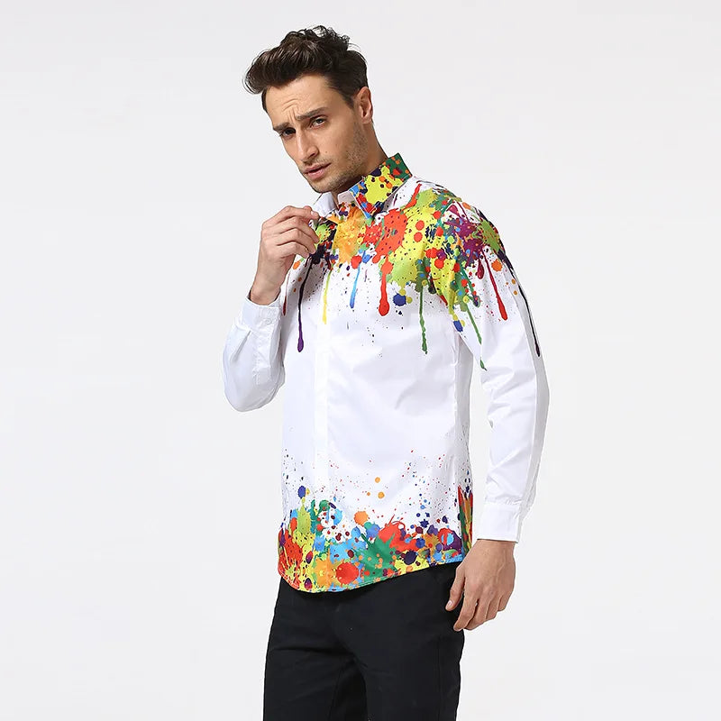 Premium 3D Print Slim Shirt for Men