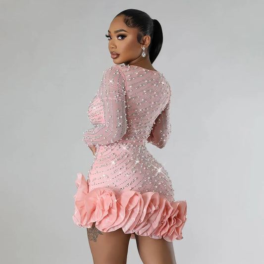 Women's Glittering Diamond Party Dress