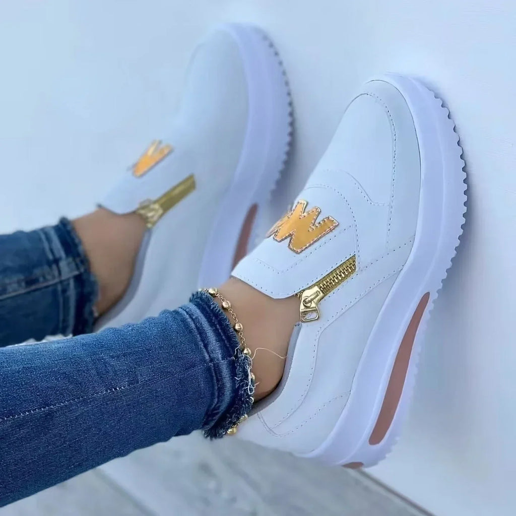 Easy-Wear Side Zipper Sneakers for Women