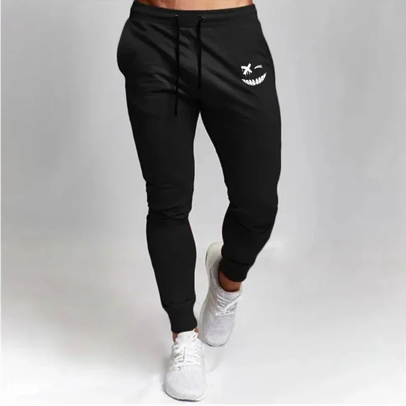 Anime Smiley Face Printed Men Jogging Pants Mens Fitness Joggers Running Pants Training Sport Trousers Sportswear Sweatpants