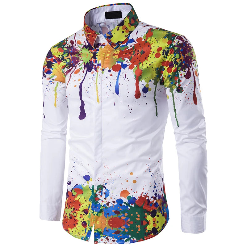 Premium 3D Print Slim Shirt for Men