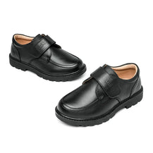 Boys' Black Hollow-Out Leather Shoes