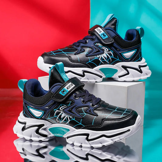 Kids Spider-Themed Athletic Running Shoes