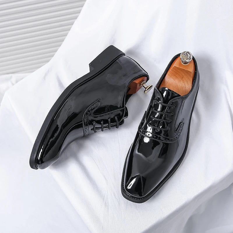 Men’s British Style Height-Boosting Leather Shoes