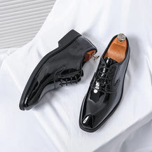 Men’s British Style Height-Boosting Leather Shoes