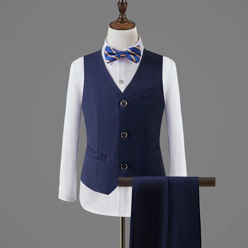 Boys’ Elegant Navy Blue Wedding Suit