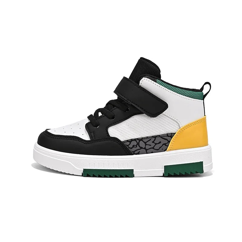 Boys’ High-Top Leather Walking Shoes