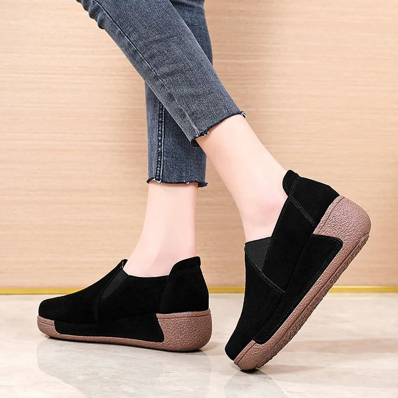 WOIZGIC Genuine Leather Shoes for Women