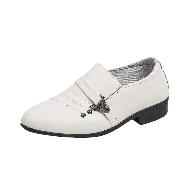 Boys' Durable Low-heeled Leather Shoes