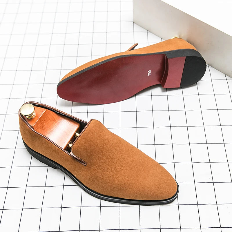 Men’s Italian Style Brown Leather Loafers