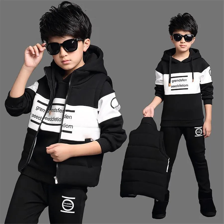 Stylish Thickened Winter Suit for Boys