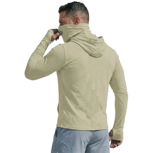 UPF50+ Performance T-Shirt Man Long Sleeve Summer Hoodie Casual Sun Running Quick Dry Sunscreen Fishing Ice Silk Pullover Shirt