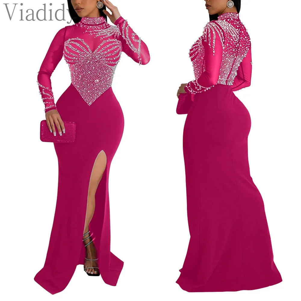 Luxury Rhinestone Mermaid Party Dress