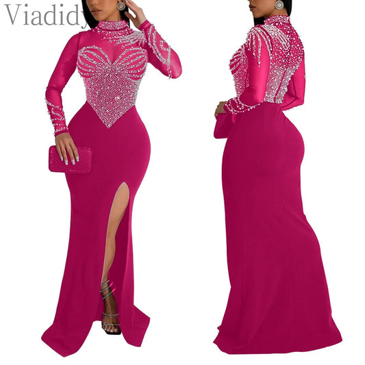 Luxury Rhinestone Mermaid Party Dress