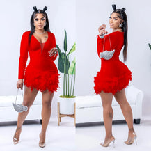 Women’s Elegant White Bandage Mini Dress