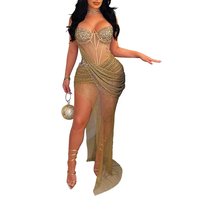 Women's Solid Color Spaghetti Strap Party Dress