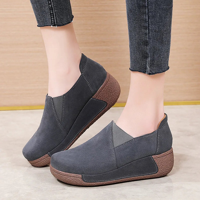 WOIZGIC Genuine Leather Shoes for Women