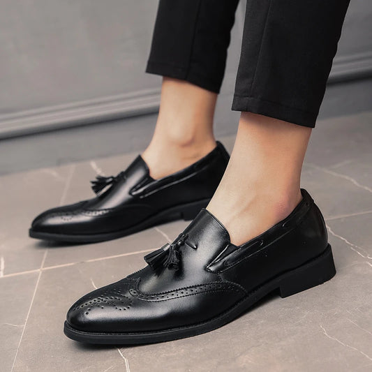 Men’s Premium Tassel Leather Loafers