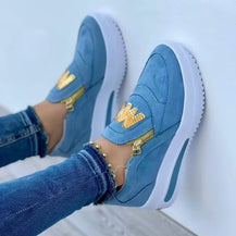 Easy-Wear Side Zipper Sneakers for Women