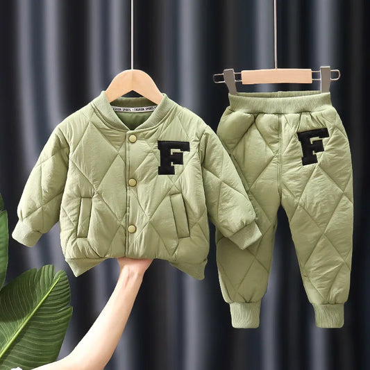 Boys’ Alphabet Fashion Warm Coat