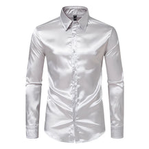 Men’s Luxury Black Satin Shirt