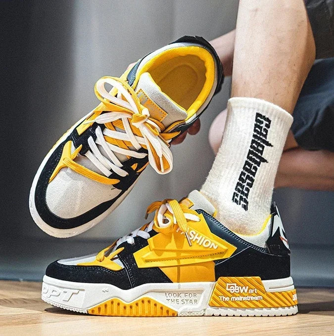 Fashion Sneakers  Skateboard Shoes Outdoor Casual Running Shoes for Men Lace-up Platform Tenis Shoes Zapatillas Hombre
