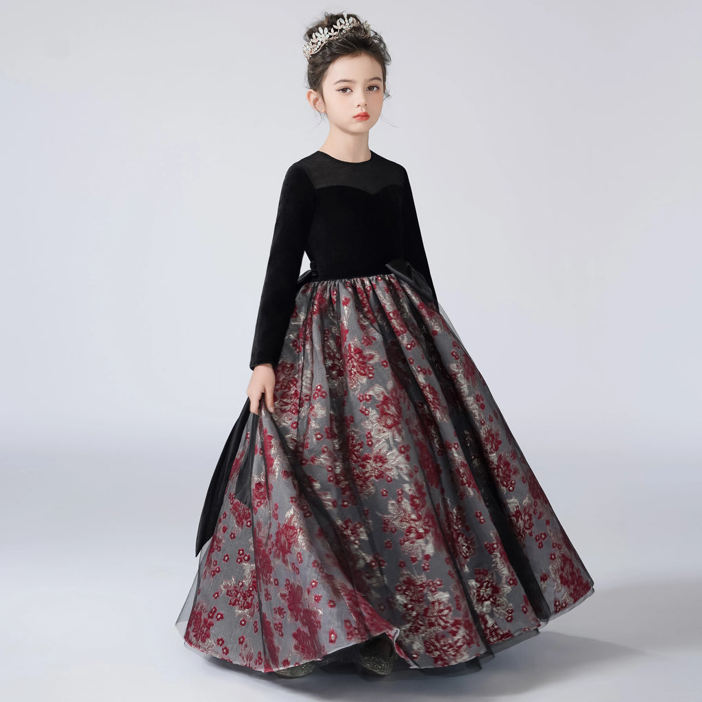 Customized Flower Design Gown for Girls
