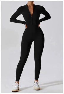Women’s Luxury Zipper Sports Jumpsuit
