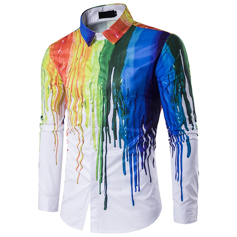 Premium 3D Print Slim Shirt for Men