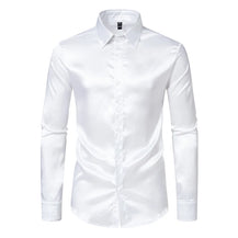Men’s Luxury Black Satin Shirt