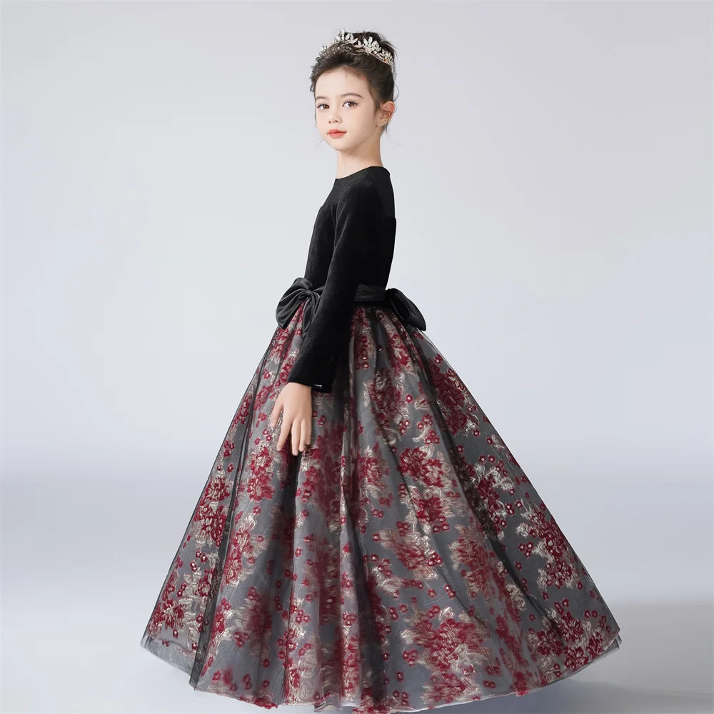 Customized Flower Design Gown for Girls