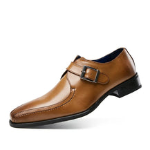 Men’s Classic Buckle Leather Derby Shoes